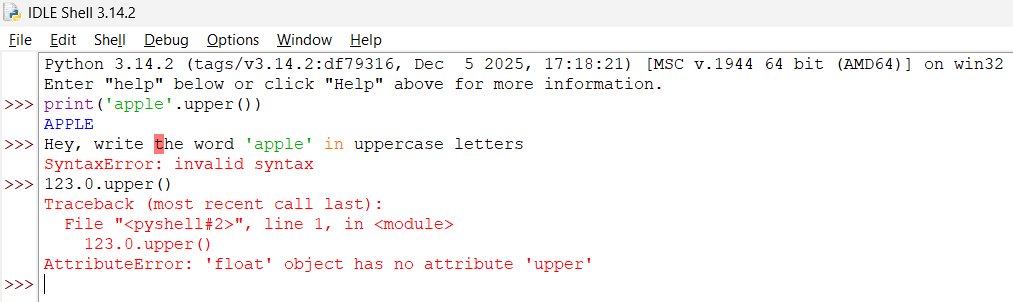 Python Syntax Part 2