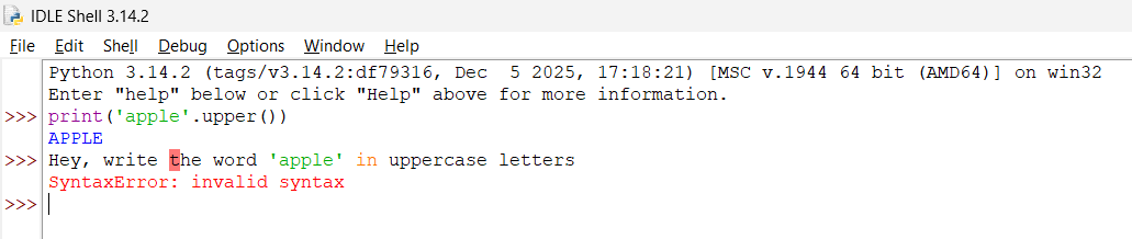 Python Syntax Error